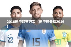 2016德甲联赛冠军（德甲积分榜2016）